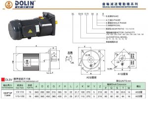 Giới thiệu kích thước động cơ mặt bích Dolin 7.5kW